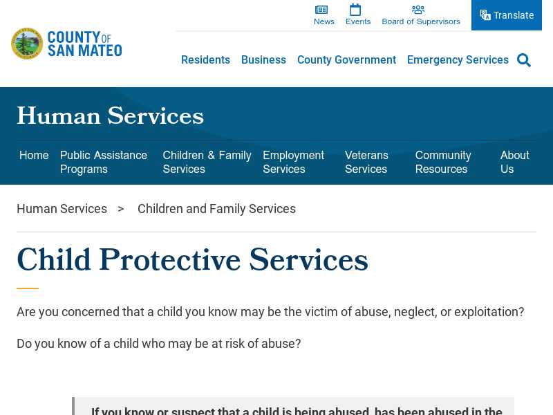 Belmont Children's Protective Services