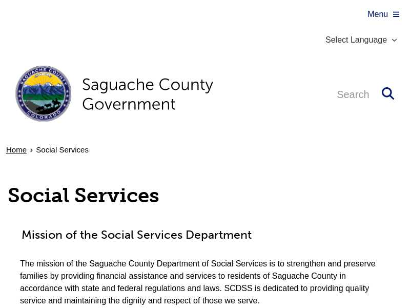 Saguache County Department of Social Services - Saguache