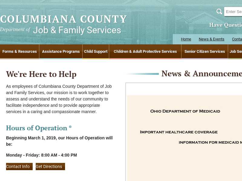 Columbiana County Department of Job and Family Services