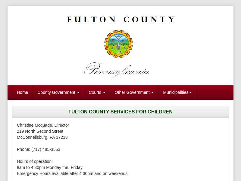 Fulton County Children and Youth Services