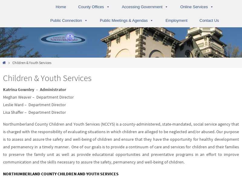 Northumberland County Children and Youth Services