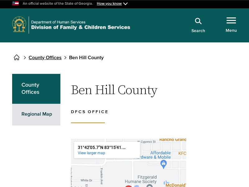 Ben Hill County DFCS Office