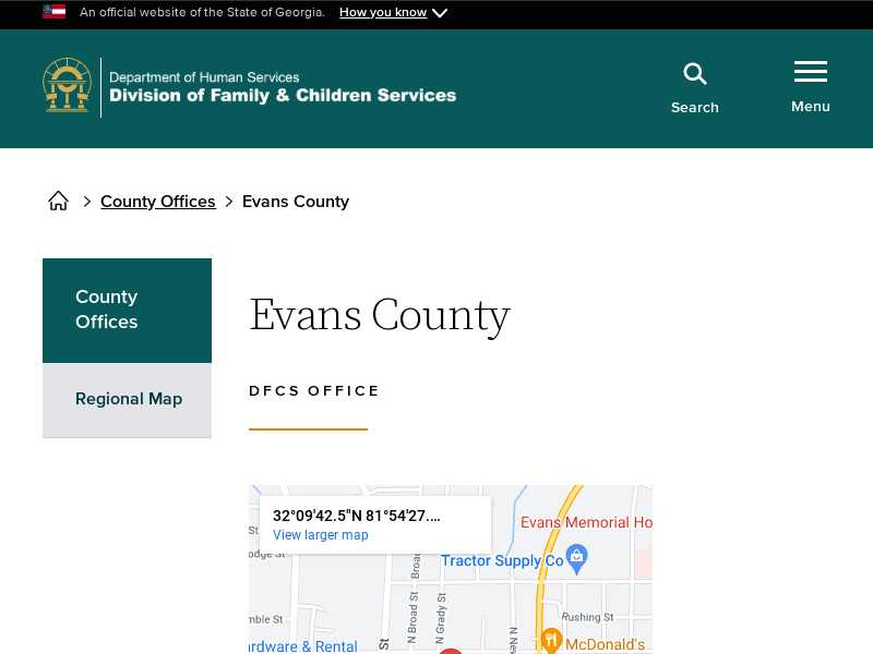 Evans County DFCS Office