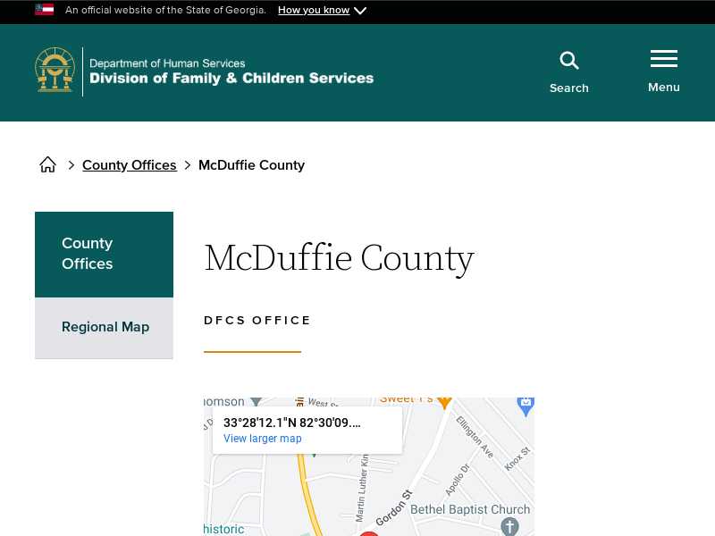 McDuffie County DFCS Office