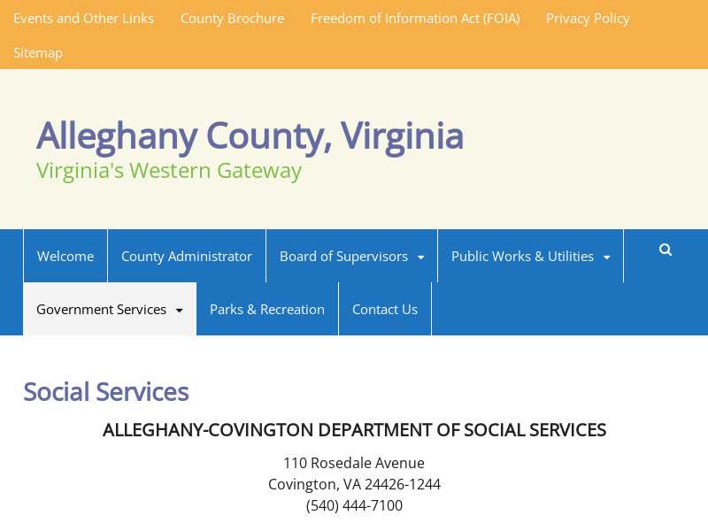 Alleghany-Covington Department of Social Services