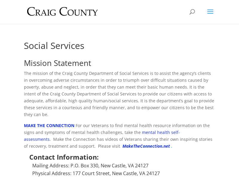 Craig County Department of Social Services