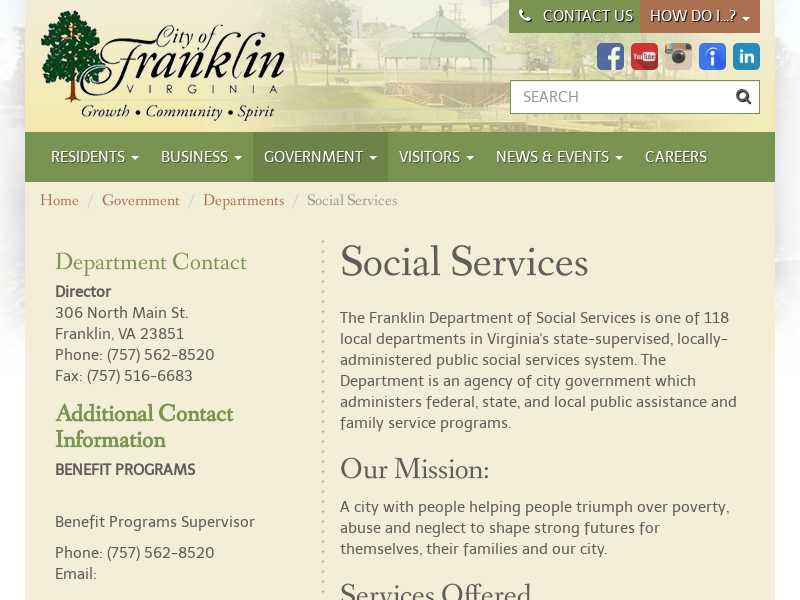 Franklin City Department of Social Services